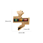 Vietnam Map Logistics & Support Ribbon Lapel Pin Image 1 
