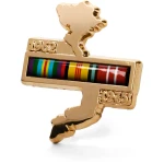 Vietnam Map Logistics & Support Ribbon Lapel Pin Image 0 