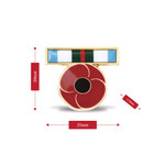  INTERFET Ribbon Poppy Lapel Pin