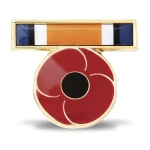 WW1 Ribbon Poppy Lapel Pin This special 25mm World War I ribbon badge available from the military specialists remembers the men and women who served Australia during the Great War. The ribbon was part of the British War Medal 1 Image 0 
