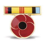  Vietnam Logistic & Support Ribbon Poppy Lapel Pin This special 25mm Vietnam ribbon badge available from the military specialists remembers the tens of thousands of Australian military and civilian personnel who supported our armed forces in Vietnam b