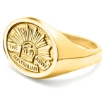 Army 18ct Yellow Gold Ring Stunning Army Solid 18ct Yellow Gold Ring order today from the military specialists. Our quality rings are custom-made to order - please choose carefully as changes to or cancellation of your order af Image 0 