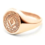 RMC 18ct Rose Gold Ring B Stunning Royal Military College Corps of Staff Cadets (RMC) Solid 18ct Rose Gold Ring order today from the military specialists. Our quality rings are custom-made to order - please choose carefully as Image 0 