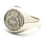  AACC 18ct White Gold Ring Stunning Australian Army Catering Corps (AACC) Solid 18ct White Gold Ring order today from the military specialists. Our quality rings are custom-made to order - please choose carefully as changes to