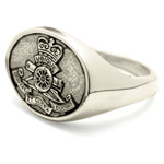  RAA 18ct White Gold Ring Stunning Royal Regiment of Australian Artillery (RAA) Solid 18ct White Gold Ring order today from the military specialists. Our quality rings are custom-made to order - please choose carefully as chan