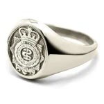 RAAMC 18ct White Gold Ring Order the stunning Royal Australian Army Medical Corps (RAAMC) Solid 18ct White Gold Ring today from the military specialists. Our quality rings are custom-made to order - please choose carefully as c Image 0 