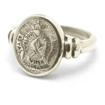 RMC 18ct White Gold Ring F Stunning Royal Military College Corps of Staff Cadets (RMC) Solid 18ct White Gold Ring order today from the military specialists. Our quality rings are custom-made to order - please choose carefully a Image 0 