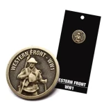 WW1 - Western Front Badge On Card After escaping the horrors of Gallipoli, the Anzac troops were redeployed to France to fight the Germans. Amongst the few units not sent to the Western European front was the Light Horse, which remain Image 0 