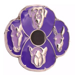  Purple Poppy Silhouette Badge