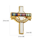  Long Tan Cross Lapel Pin On Card