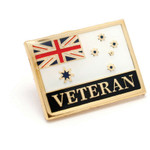  Navy Veteran Flag Badge Honour service with this beautiful Navy Veteran Flag Badge. A wonderful lapel pin for veterans of the Royal Australian Navy, this gold-plated lapel pin with full-colour enamel features the word 'Veter