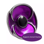  3D Purple Poppy Badge