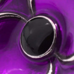  3D Purple Poppy Badge