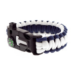  Paracord Bracelet Navy Blue and White