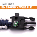  Paracord Bracelet Navy Blue and White