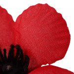  Donation Fabric Poppy with Stem and Pin