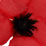  Donation Fabric Poppy with Stem and Pin