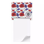  Remember Their Service Red & Purple Poppy Magnet Memo Pad