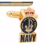  Navy Cuff Link & Tie Bar Set EIIR