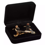  Navy Cuff Link & Tie Bar Set EIIR