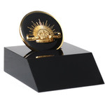  Army Medallion In Stand Superb Army 48mm medallion presented in a black acrylic desk stand. Order now, the block is presented in a form cut gift box making it perfect for awards, presentations or that special gift. Specifica