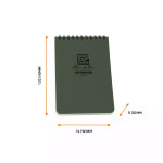  RITR Top Spiral Kits 3 X 5 - Universal - Green Polydura Notebook / Tan Cordura Cover