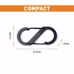  TAS - Figure 8 Carabiner 88x44x5mm Black