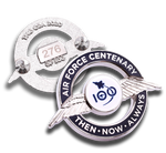  Air Force 100 'Through Struggle' Limited Edition Pin A stunning tribute to the service of the Air Force during periods of conflict. This robust pin makes for a beautiful commemorative piece in any collection. Limited to 500 units.  Dimensions: 24mm x 33