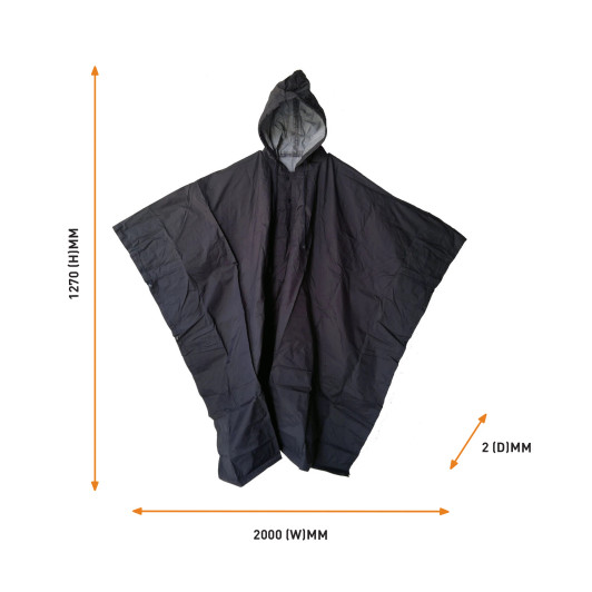Polyester Poncho - Navy