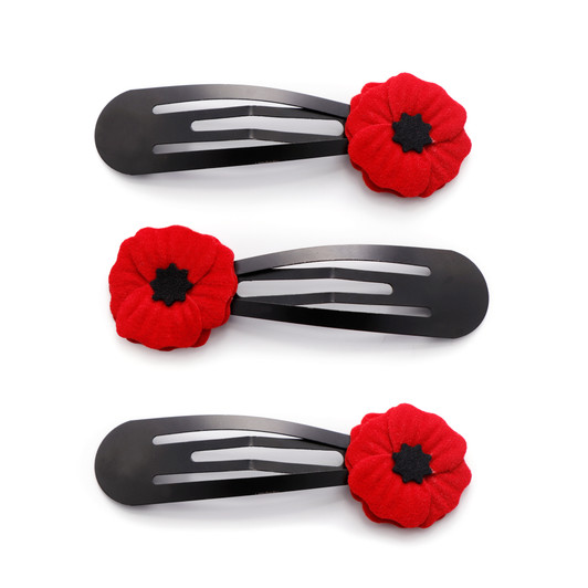 Poppy Hair Clips Set of Three