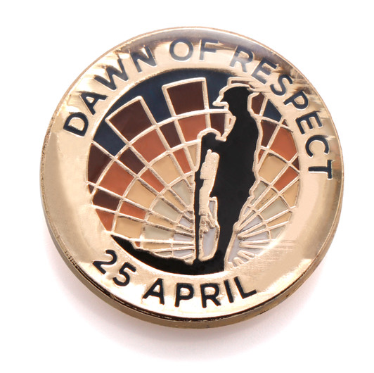 Dawn of Respect MagnaBadge™ Show your support with this sensational Magna Badge A beautiful addition to any collection or lapel, this wonderful Dawn of Respect Magna Badge features the silhouette of a soldier resting at reversed