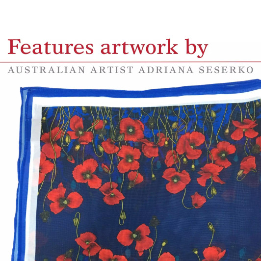 Mpressions Where the Poppies Grow Scarf