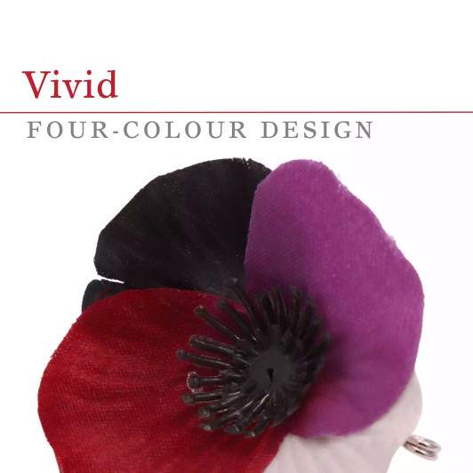 Serving Together Material Poppy Badge