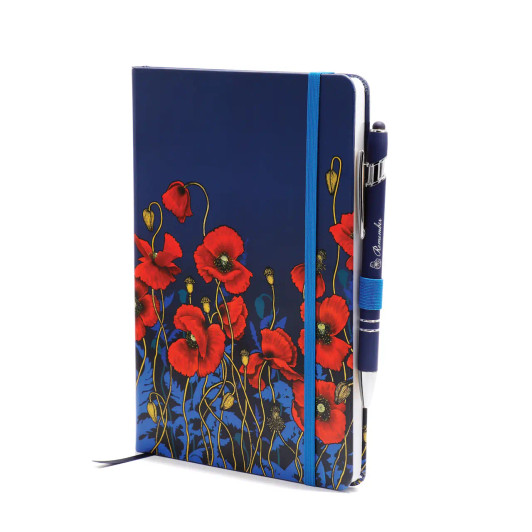 Mpressions Where the Poppies Grow Notebook & Pen Set