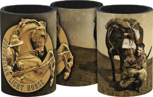In Service Together Light Horse Drink Cooler Commemorate the bond between the Australian Light Horsemen and their loyal Waler mounts with this sensational commemorative cooler. A wonderfully detailed piece featuring artwork showcasing the bond b