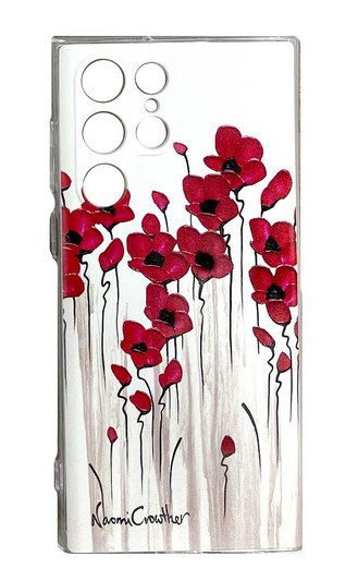 Poppy Mpressions Fields of Poppies Liquid Silicone Phone Case Samsung Galaxy S22 Ultra Protect your phone and show your support every day with these stunning Poppy Mpressions Phone Cases.  Featuring the detailed and vibrant artwork from Australian artist Naomi Crowther, these liquid sil