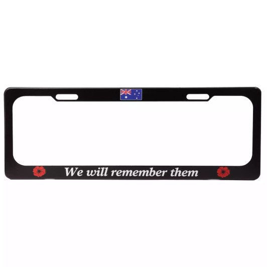 Remember Poppy Number Plate Surround Standard Plate 372mm x 134mm