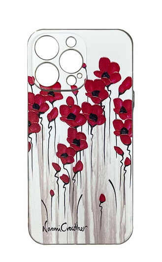 Poppy Mpressions Fields of Poppies Liquid Silicone Phone Case iPhone 13 Pro Protect your phone and show your support every day with these stunning Poppy Mpressions Phone Cases.  Featuring the detailed and vibrant artwork from Australian artist Naomi Crowther, these liquid sil
