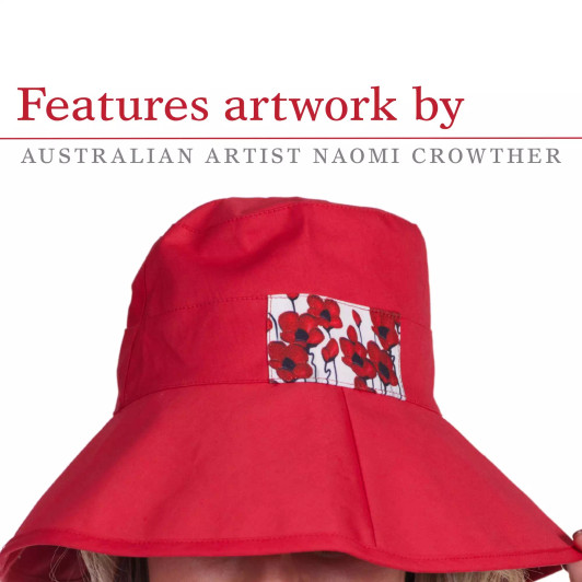 Poppy Mpressions Fields of Poppies Beach Hat