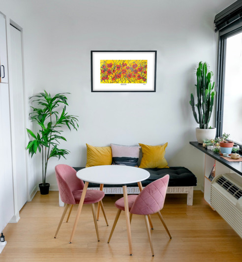 Poppy Mpressions Brothers In Arms Ltd Edition Etching Paper Print 600 x 300 Brothers In Arms is a stunning artwork from Canberra artist Adriana Seserko. Australian eucalyptus leaves and New Zealand silver ferns fronds are entwined amongst the spray of Flanders poppies, evokin