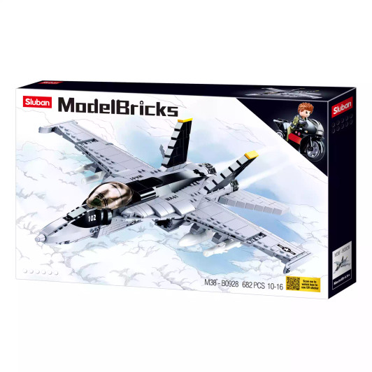 Model Bricks F/A 18e Super Bumblebee 682 Pcs