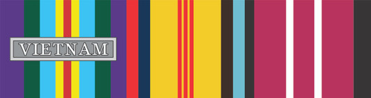 Vietnam Logistic & Support Ribbons Bumper Sticker with Clasp The Stunning Vietnam Logistic & Support Ribbons Bumper Sticker, order now from the military specialists. This sticker displays the AASM 45-75, VL&SM, ADM Ribbons. The dimensions are 210x50mm.