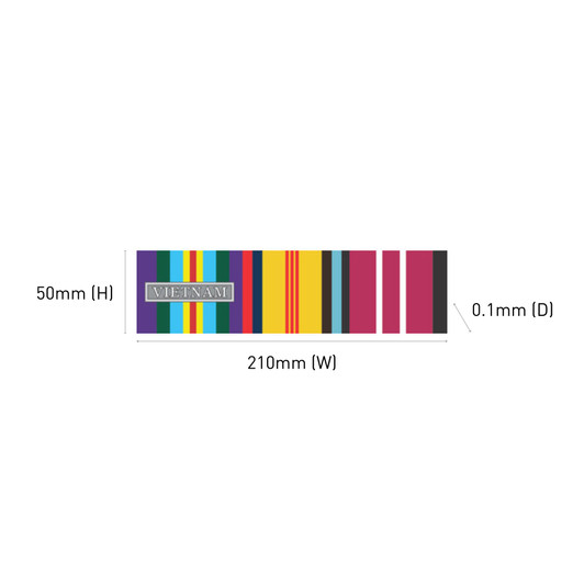 Vietnam Logistic & Support Ribbons Bumper Sticker with Clasp