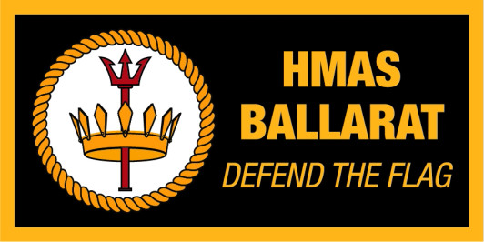 HMAS Ballarat MMPU  Patch HMAS Ballarat woven MMPU Patch measuring 75x55mm with Hook-and-loop BackingThe uniform patches are restricted items and only for sale to serving Defence members - Defence ID may be required to purchas