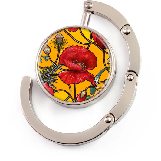Poppy Mpressions Brothers In Arms Bag Hanger This beautiful poppy bag hanger is a fantastic gift for a loved one or a great way to treat yourself! Perfectly sized to sit on surfaces and hang bags. This wonderful bag hanger features the poignant