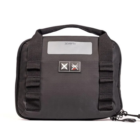Vertx-VTAC Single Pistol Pouch Max Capacity, Minimal Profile The VTAC® Single Pistol Pouch makes the most out of its low visual footprint. The pouch carries two full size pistols and can carry up to five additional magazines. On t