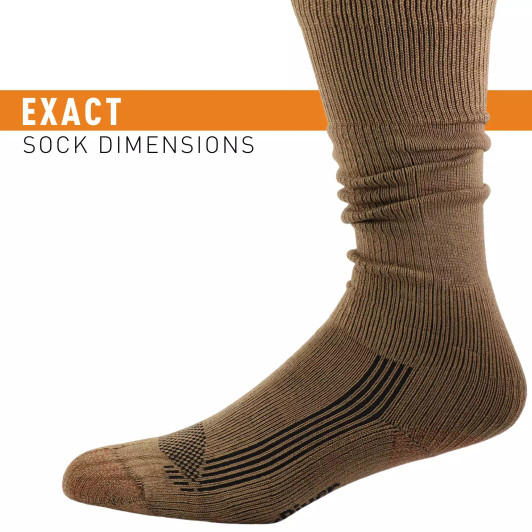Fox River Tactical Boot Compressions Socks Lt Wt Mid-Calf Coyote Brown
