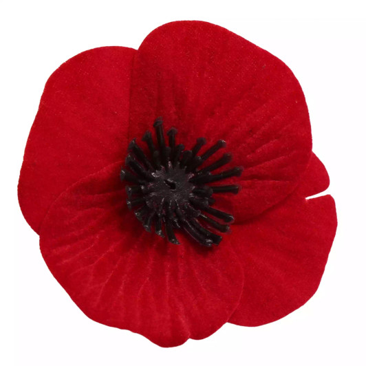 Material Poppy Badge On Card Material Poppy Badge On Card