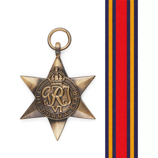 Burma Star - Miniature Court Mounted Burma Star - Miniature Court Mounted