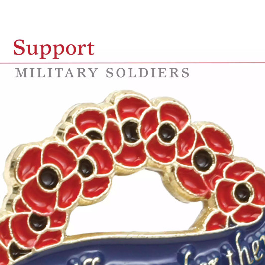 Wreath Poppy Badge On Card